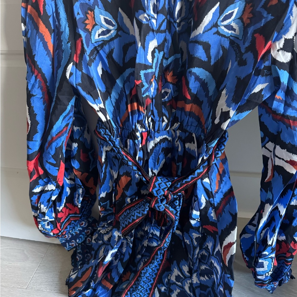 FARM Rio Blue and Red Patterned Mini Dress - Picture 6 of 7